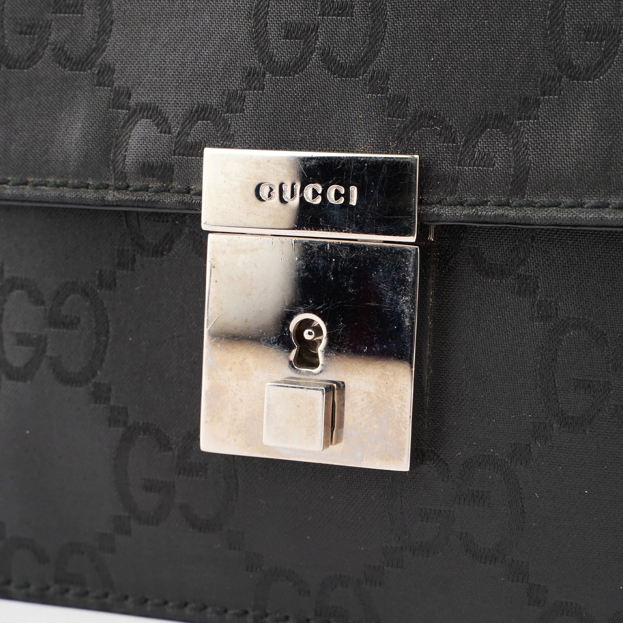 Gucci Black GG Keylock Clutch Bag