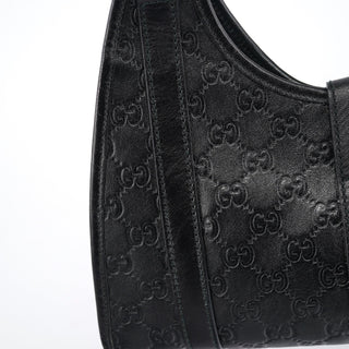 Gucci Black GG Leather Jackie Shoulder Bag