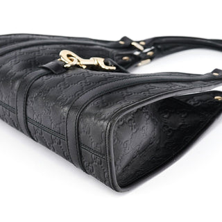 Gucci Black GG Leather Jackie Shoulder Bag