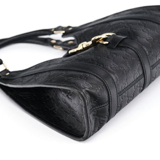 Gucci Black GG Leather Jackie Shoulder Bag