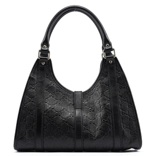 Gucci Black GG Leather Jackie Shoulder Bag