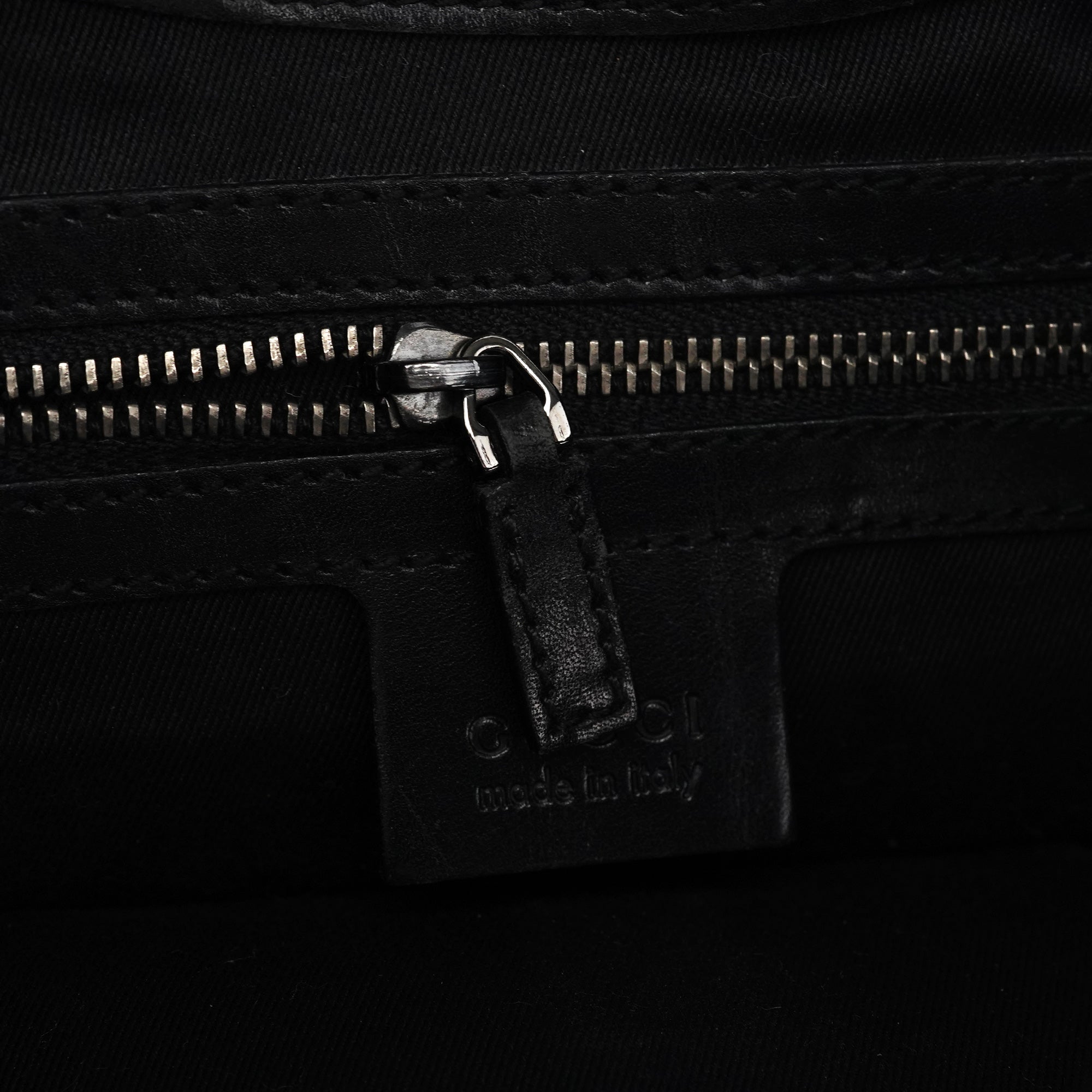 Gucci Black GG Leather Jackie Shoulder Bag