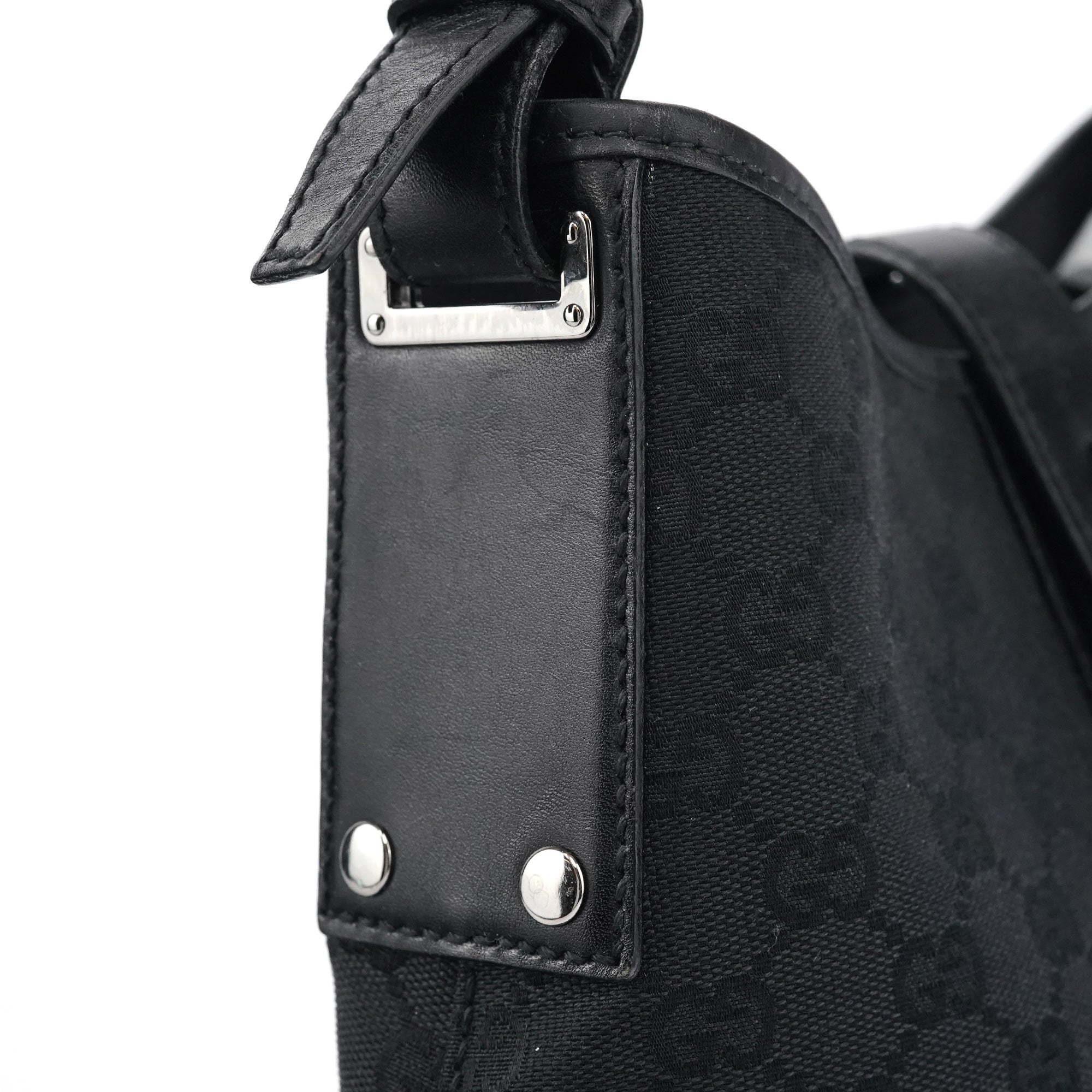 Gucci Black GG Leather Jackie Shoulder Bag