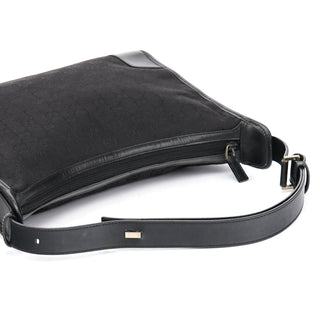 Gucci Black GG Leather Shoulder Bag
