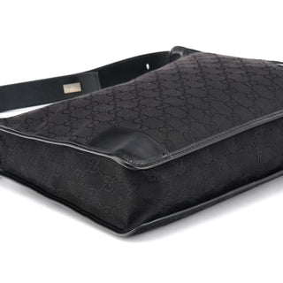 Gucci Black GG Leather Shoulder Bag
