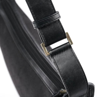 Gucci Black GG Leather Shoulder Bag