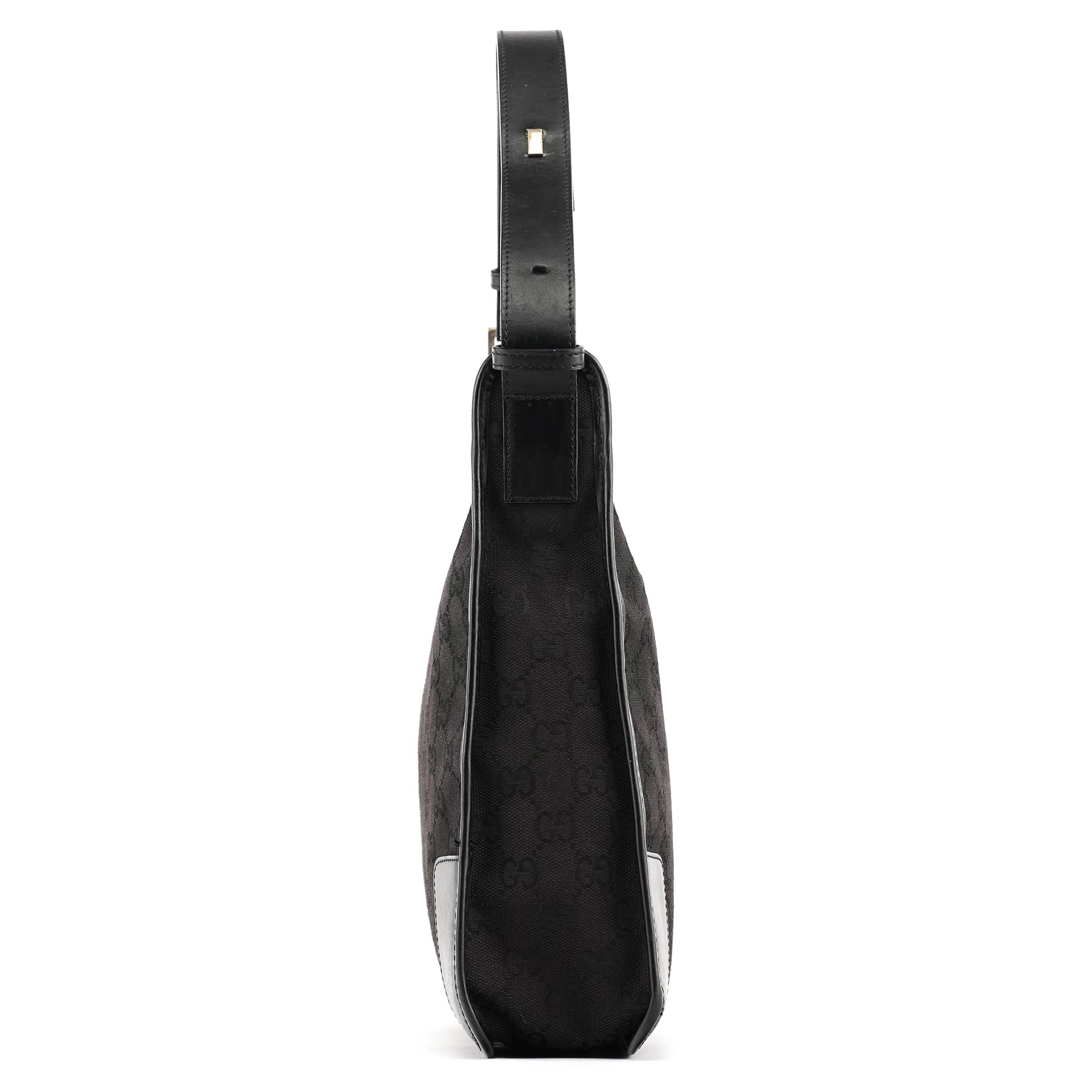 Gucci Sac porté épaule GG en cuir noir