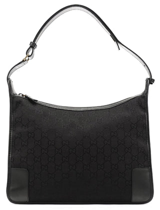 Gucci Black GG Leather Shoulder Bag