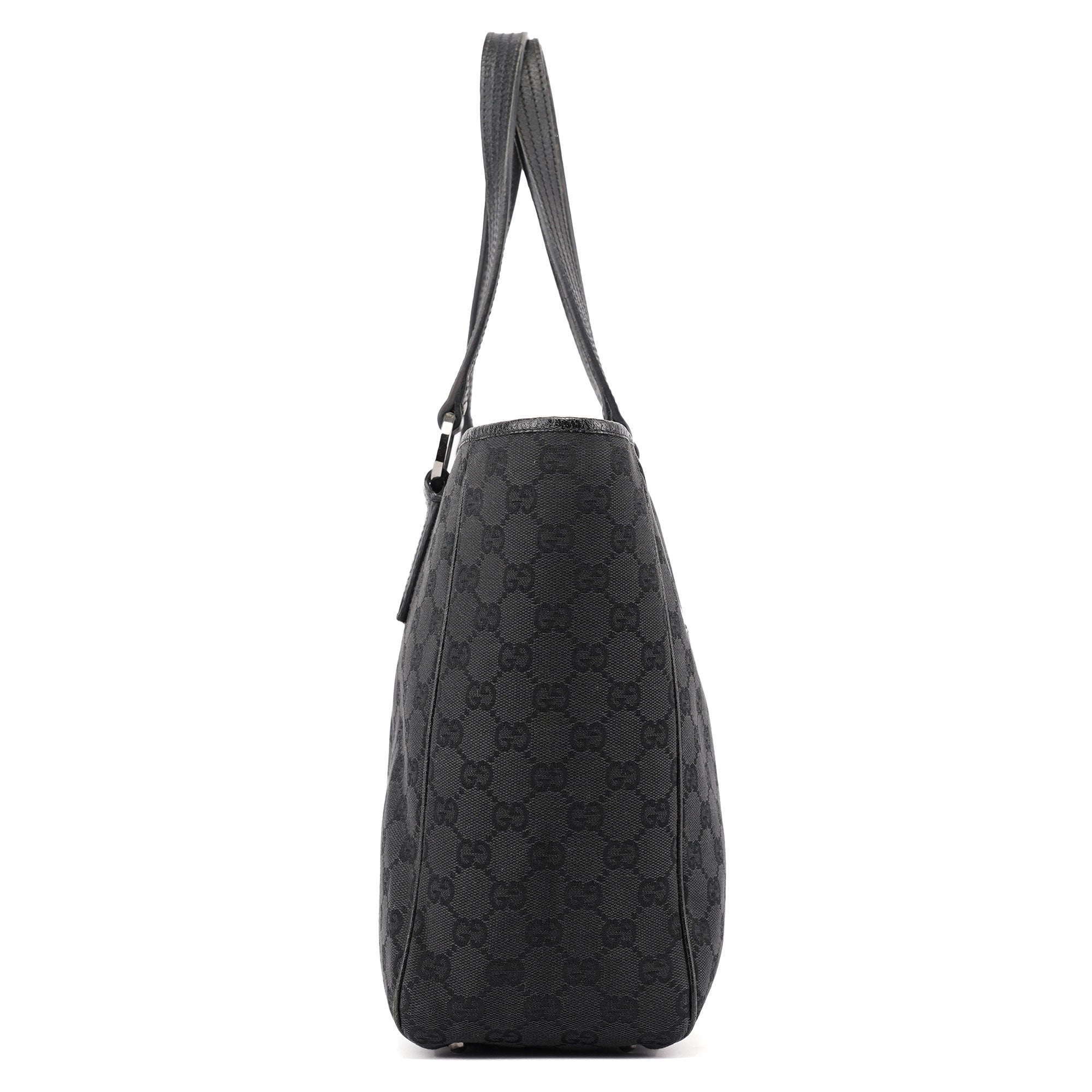 Gucci Black GG Leather Tote Bag