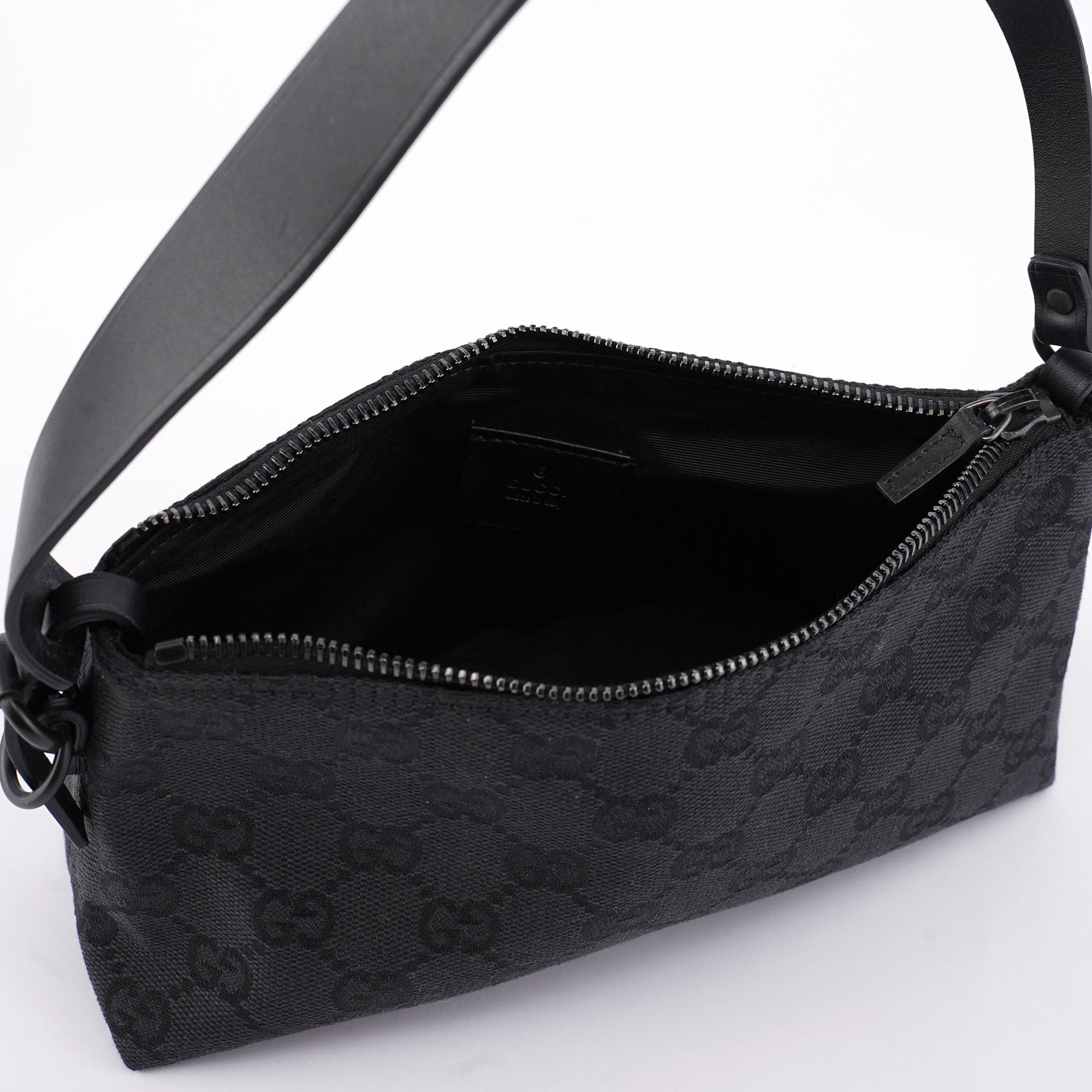 Gucci Black GG Mini Hobo Bag