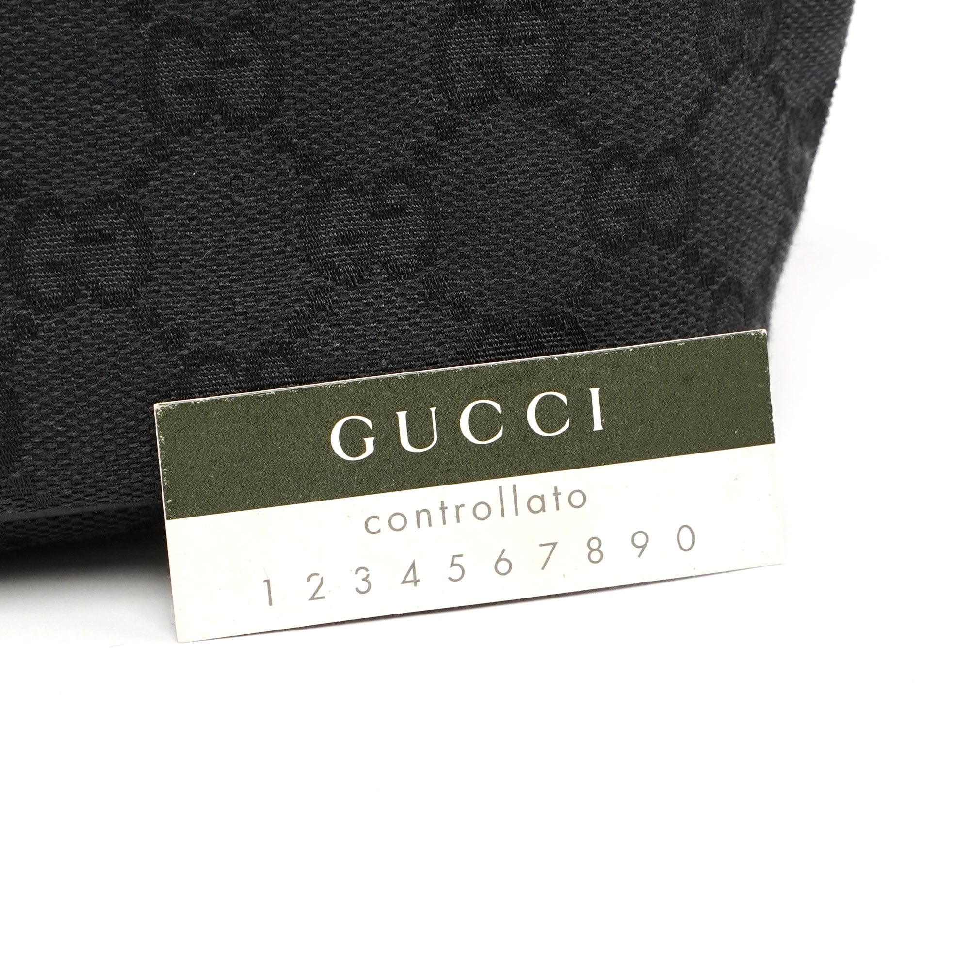 Gucci Black GG Monogram Canvas Boat Pochette