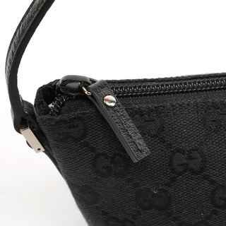 Gucci Black GG Monogram Canvas Boat Pochette