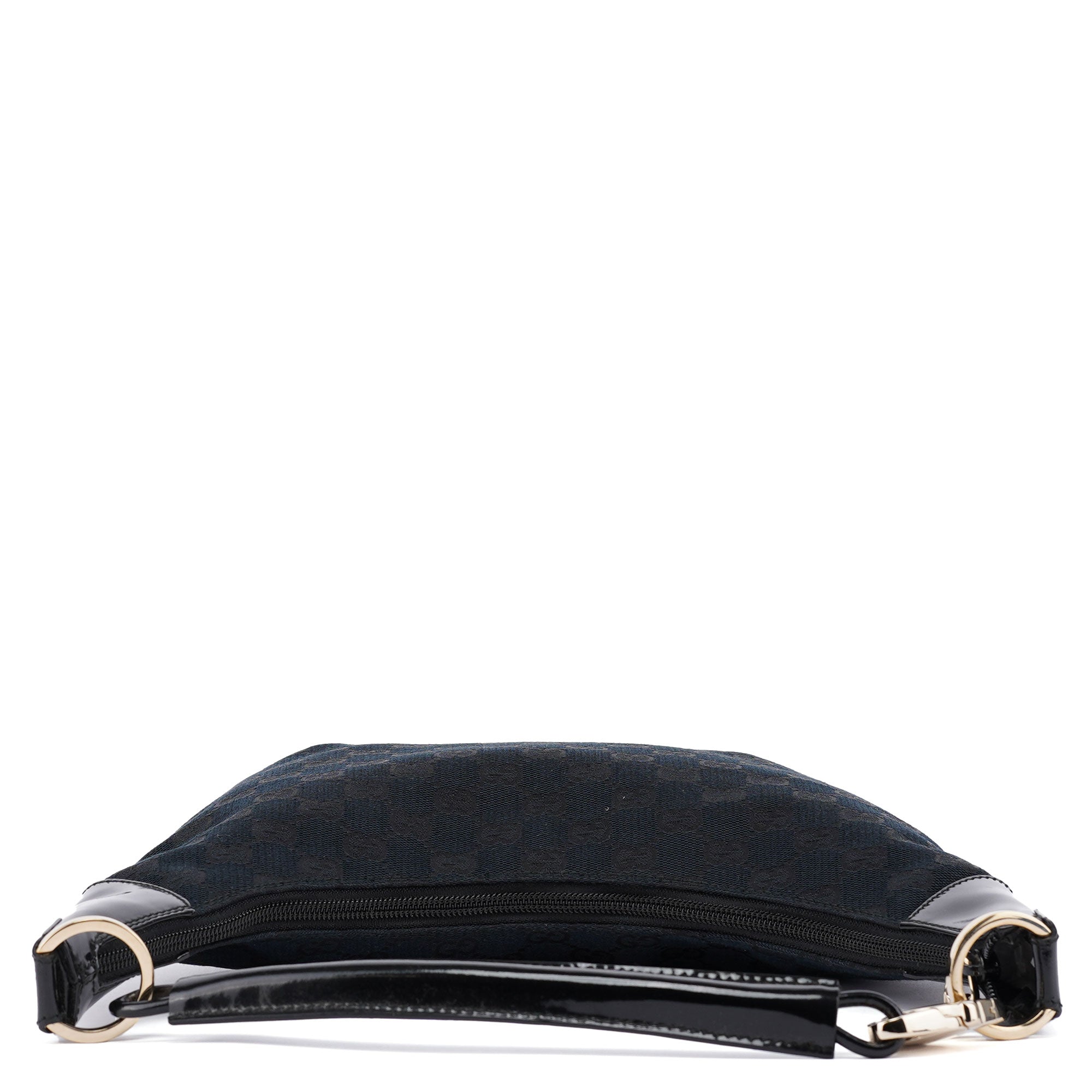 Gucci Black GG Patent Leather Shoulder Bag