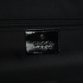 Gucci Black GG Patent Leather Tote Bag