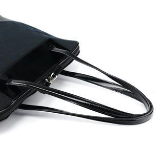 Gucci Black GG Patent Leather Tote Bag