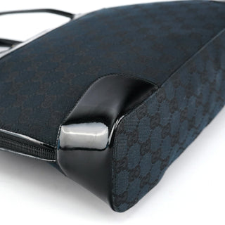 Gucci Black GG Patent Leather Tote Bag