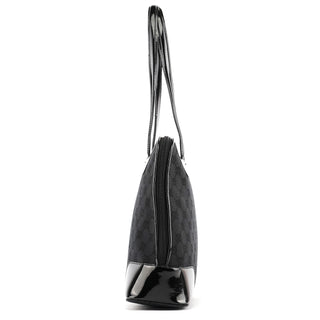 Gucci Black GG Patent Leather Tote Bag