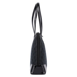 Gucci Black GG Patent Leather Tote Bag