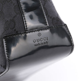 Gucci Black GG Plastic Top Handle Bag