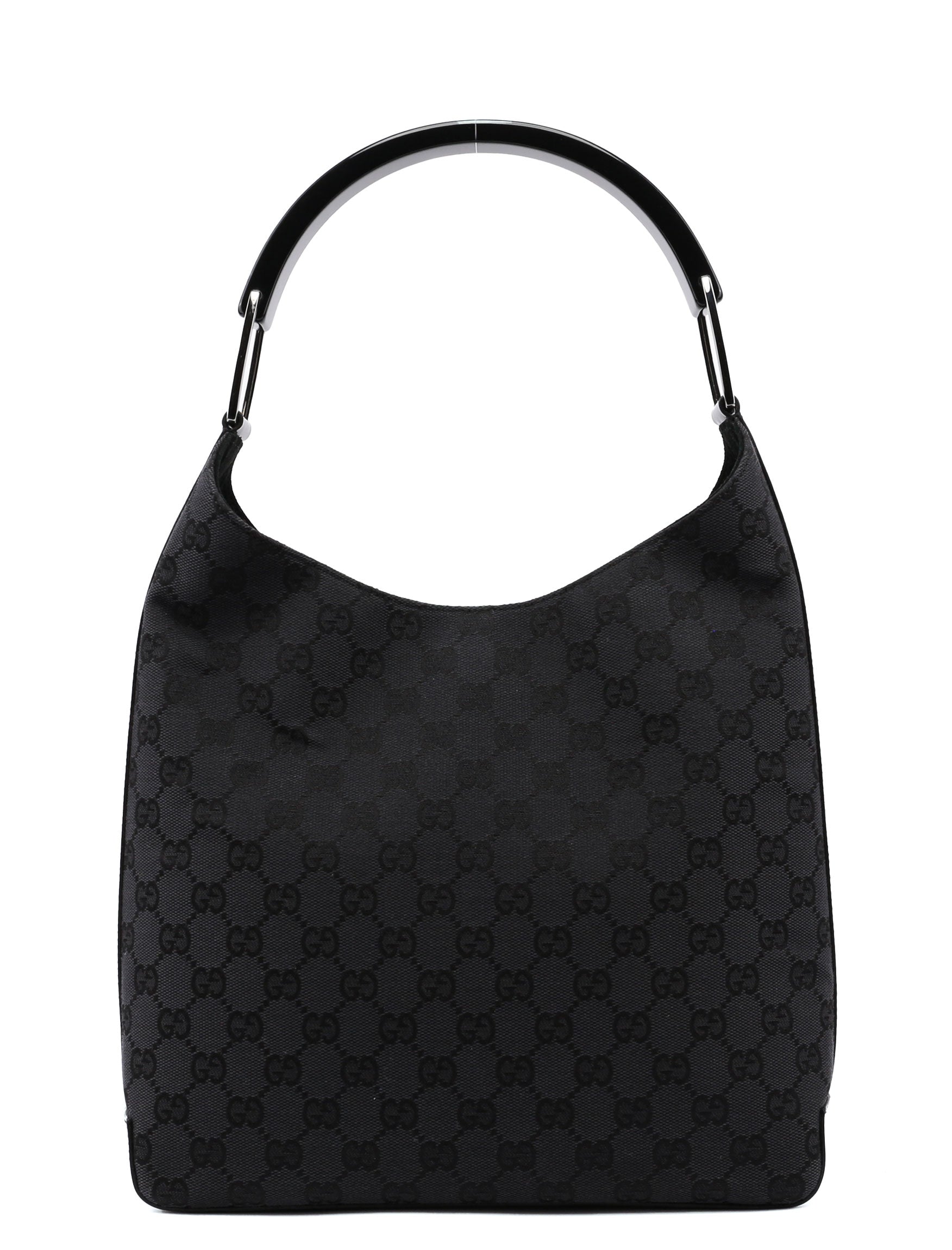 Gucci Black GG Plastic Top Handle Bag