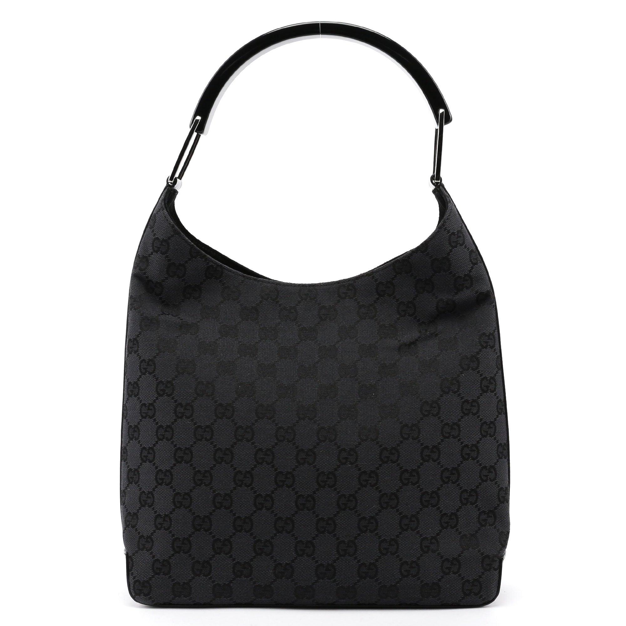 Gucci Black GG Plastic Top Handle Bag