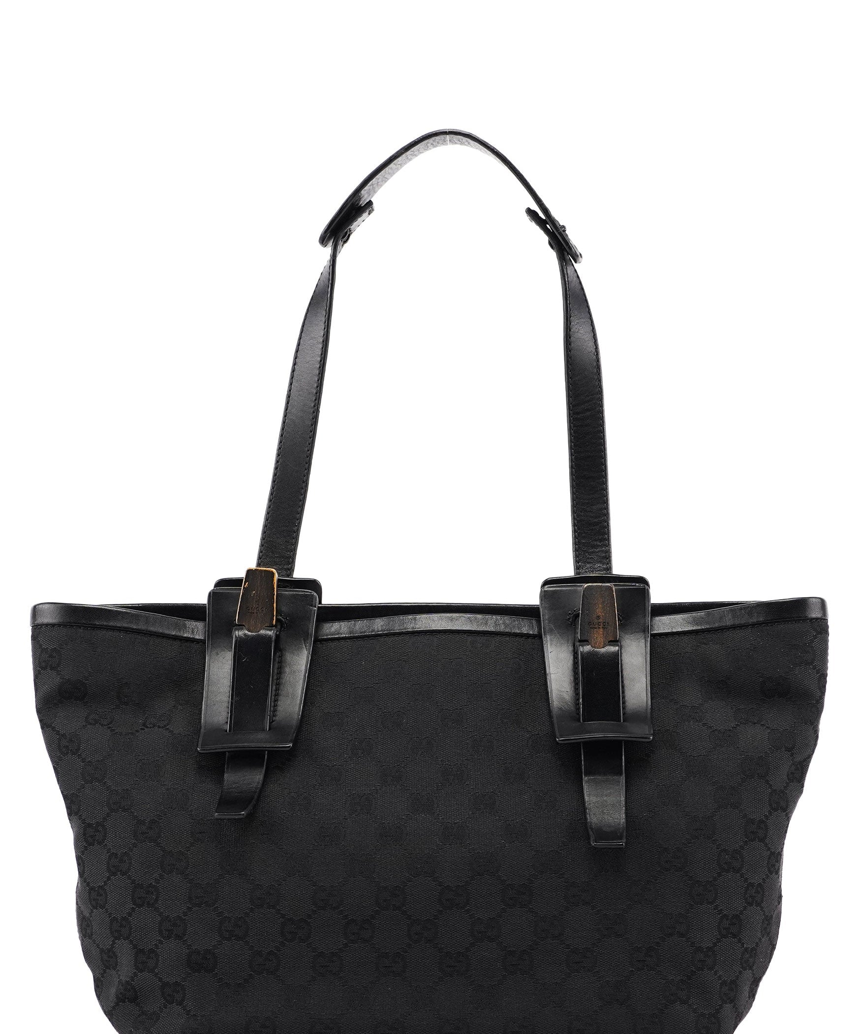 Gucci Black GG Shoulder Tote Bag