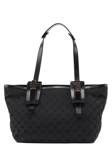 Gucci Black GG Shoulder Tote Bag