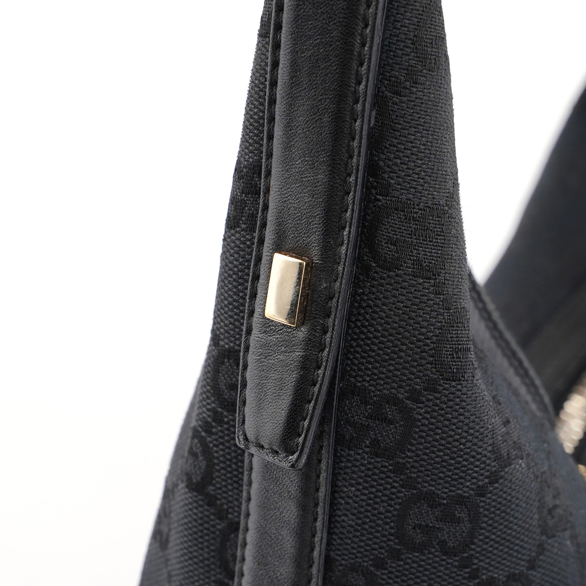 Gucci Black GG V Hobo Shoulder Bag