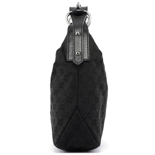 Gucci Black Horsebit Hobo Shoulder Bag