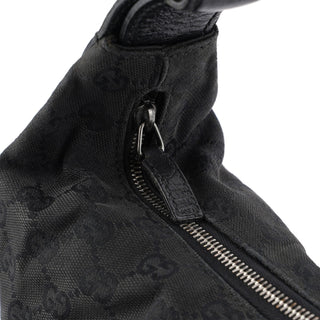 Gucci Black Horsebit Hobo Shoulder Bag