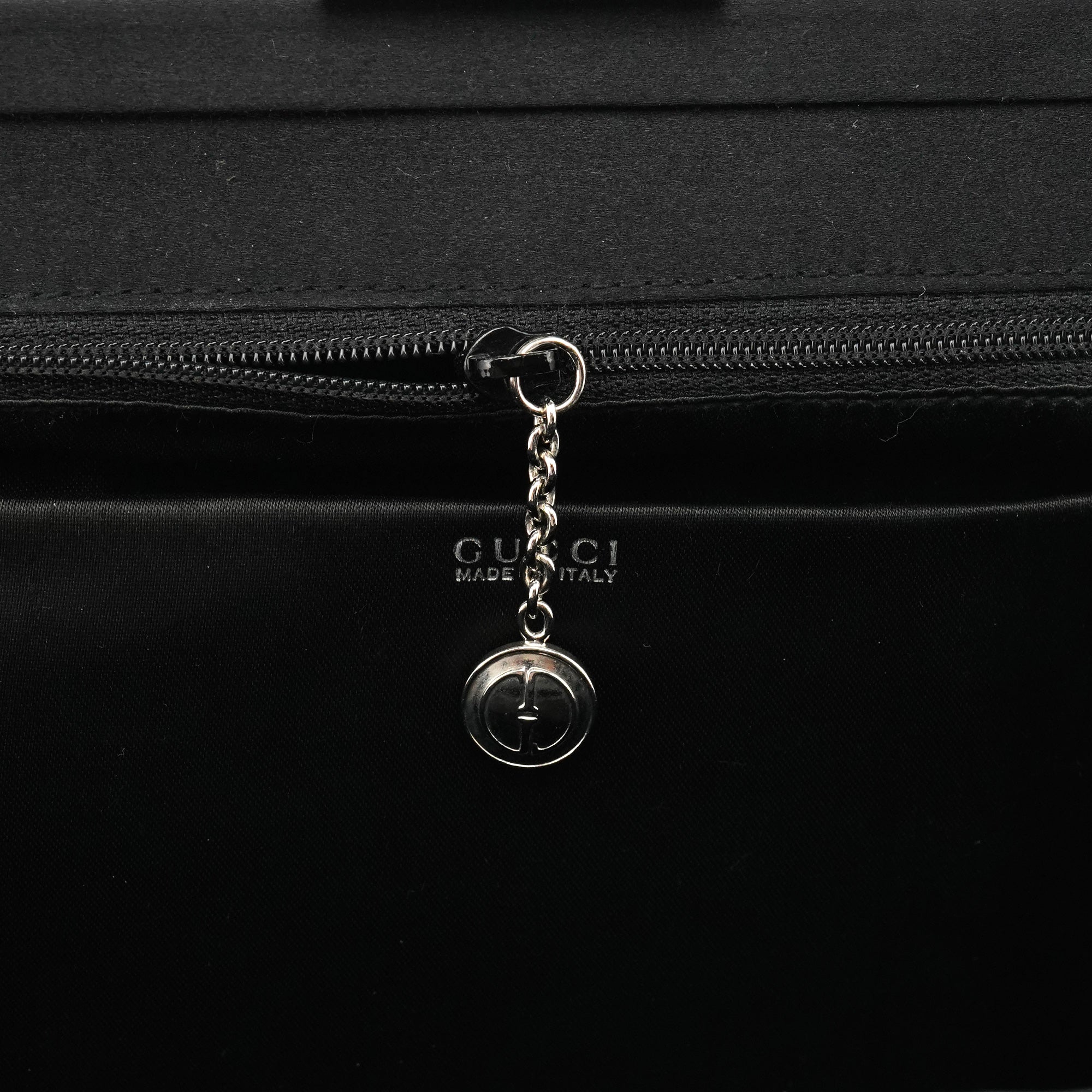 Gucci Black Ivory Suede Leather Tote Bag