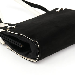 Gucci Black Ivory Suede Leather Tote Bag