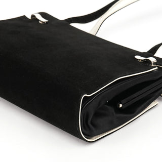 Gucci Black Ivory Suede Leather Tote Bag