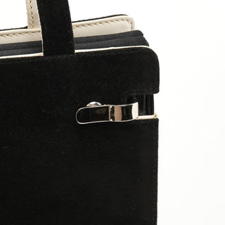 Gucci Black Ivory Suede Leather Tote Bag