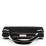 Gucci Black Ivory Suede Leather Tote Bag