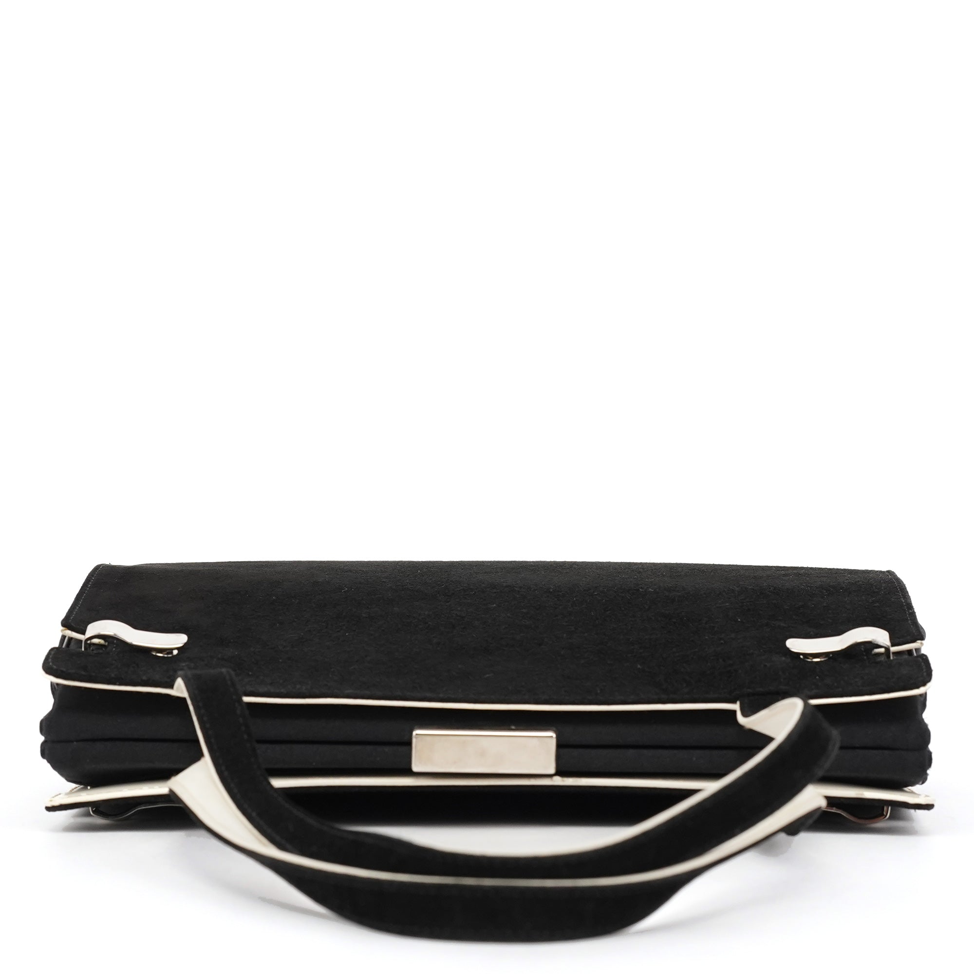 Gucci Black Ivory Suede Leather Tote Bag
