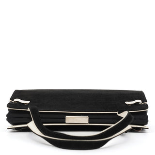 Gucci Black Ivory Suede Leather Tote Bag