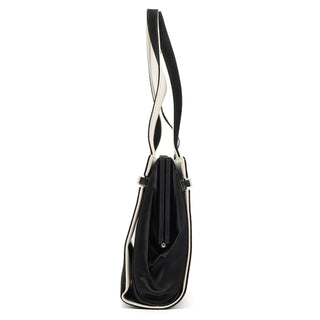 Gucci Black Ivory Suede Leather Tote Bag