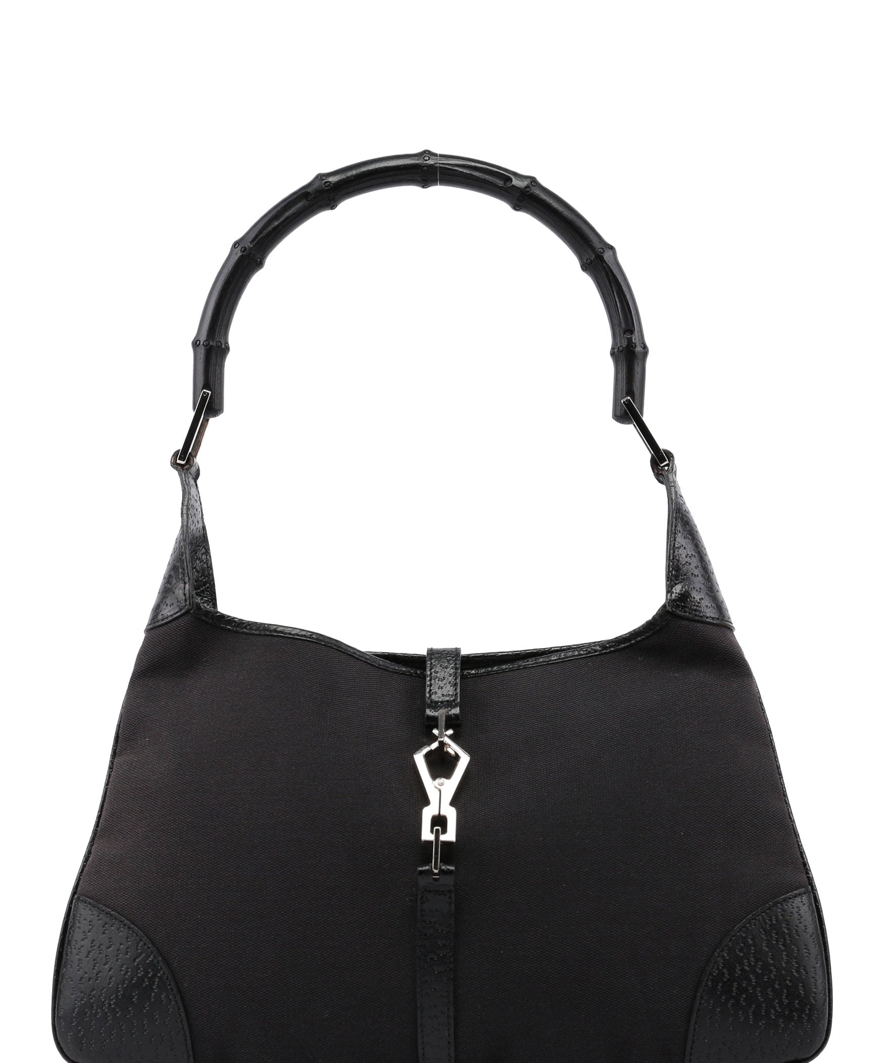 Gucci Black Jackie Bamboo Shoulder Bag