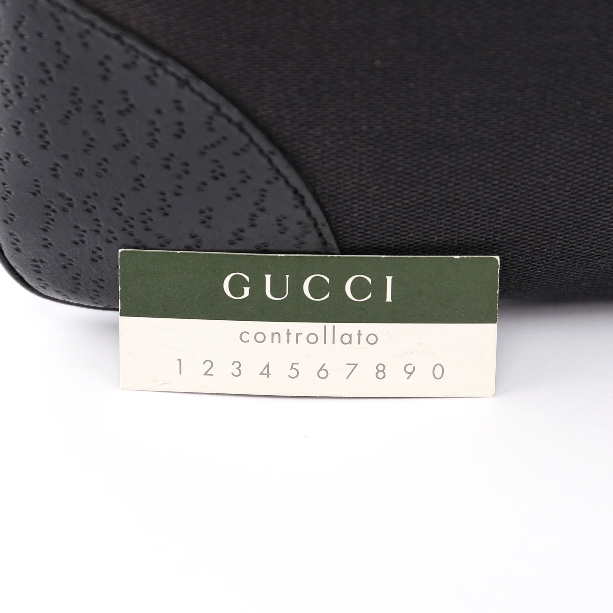 Gucci Jackie Bamboo Schultertasche aus schwarzem Canvas