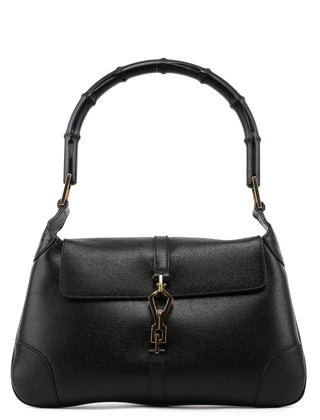 Gucci Black Jackie Bamboo Shoulder Bag