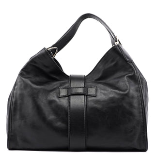 Gucci Black Lambskin Horsebit Shoulder Bag