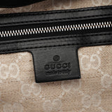 Gucci Black Lambskin Horsebit Shoulder Bag
