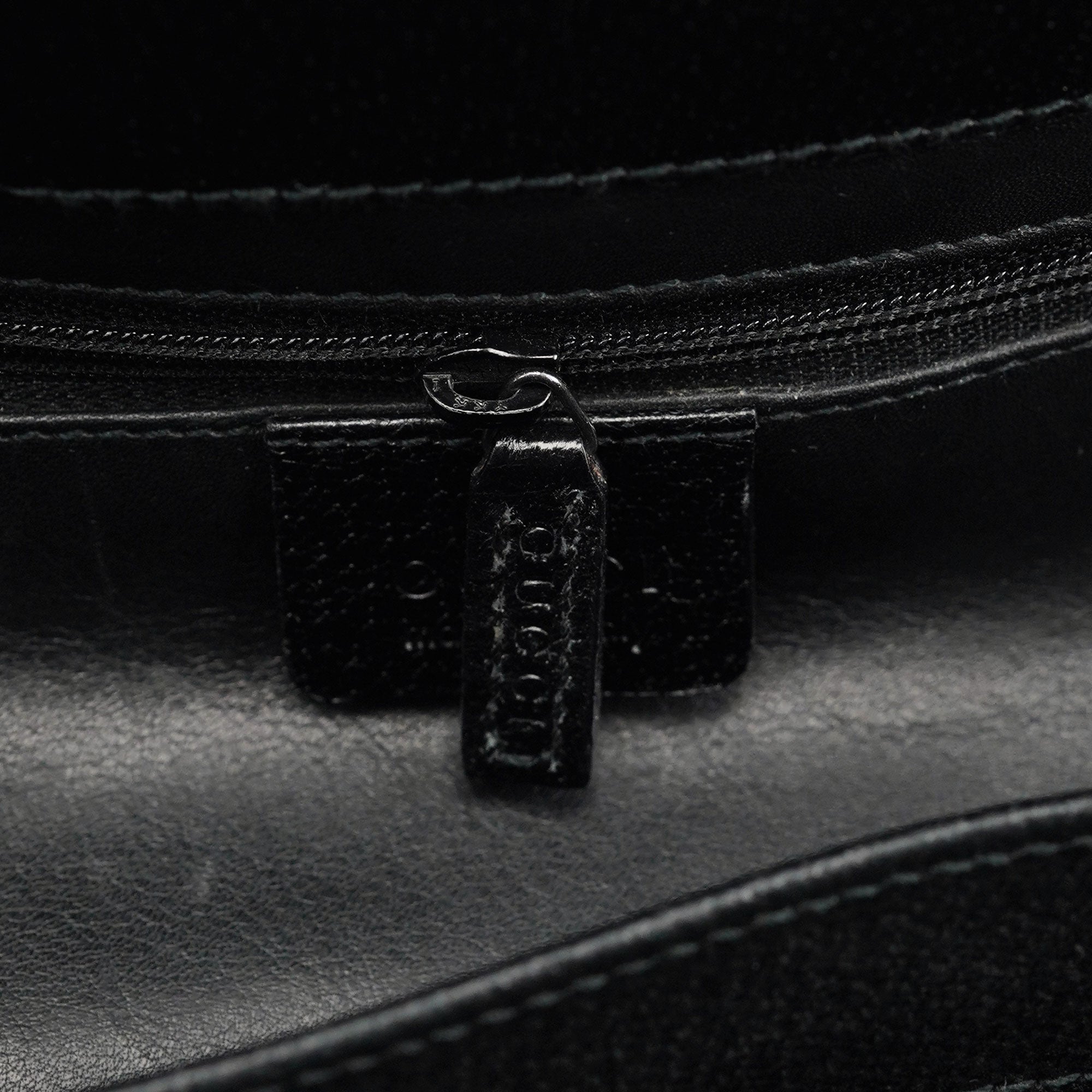 Gucci Sac cabas deux portés Bamboo en cuir noir