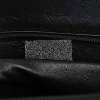 Gucci Black Leather Bamboo 2-Way Tote Bag