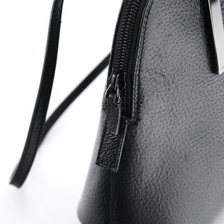 Gucci Black Leather Bamboo 2-Way Tote Bag