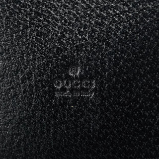 Gucci Black Leather Bamboo 2-Way Tote Bag