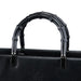 Gucci Black Leather Bamboo 2-Way Tote Bag