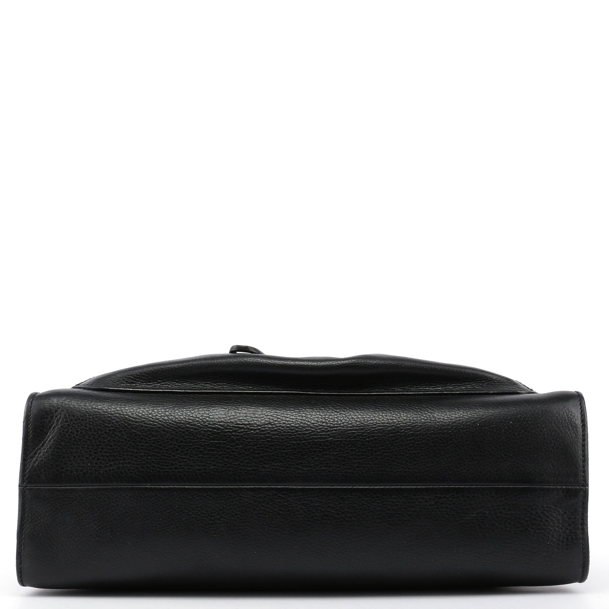 Gucci Black Leather Bamboo dual Handle Bag