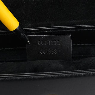 Gucci Black Leather Bamboo Flap Bag